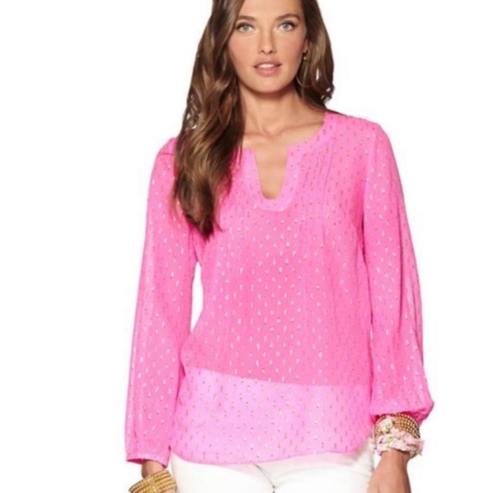 Lilly Pulitzer Pink Blouse